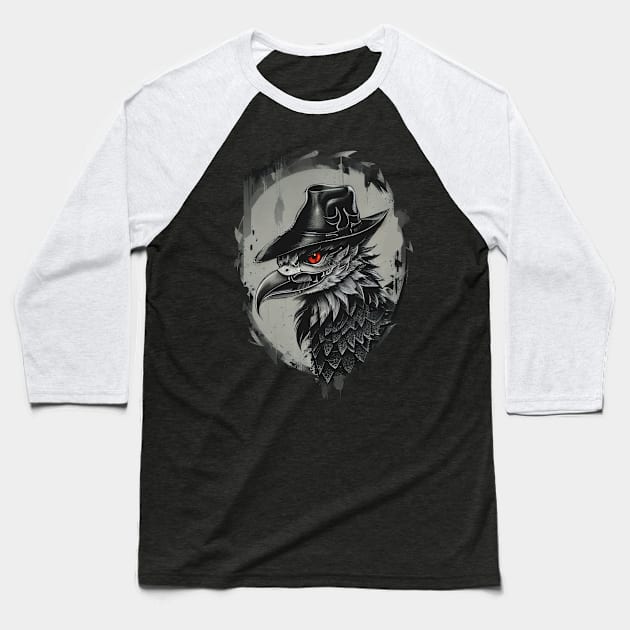 Fantasy Mafia Bird Baseball T-Shirt by HideTheInsanity